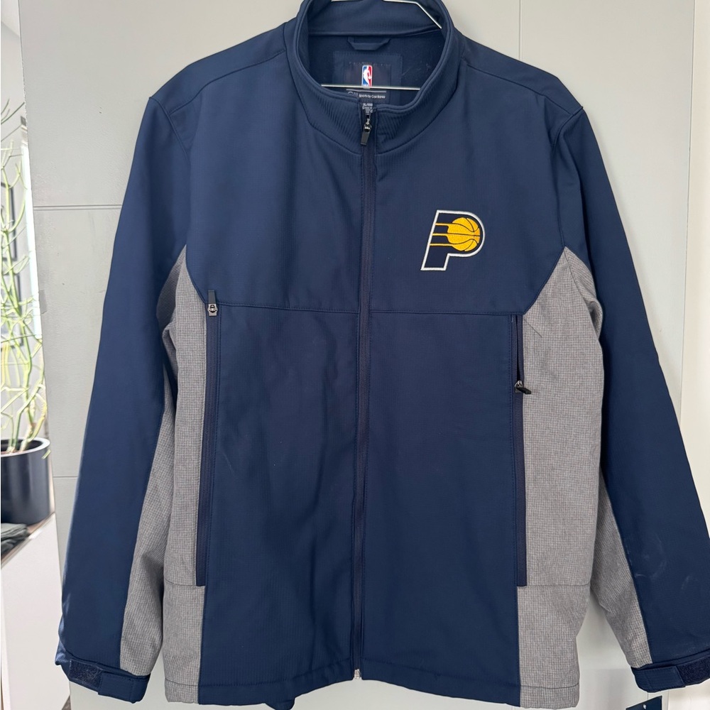 NBA Indiana Pacers Navy and Gray Full-Zip Jacket